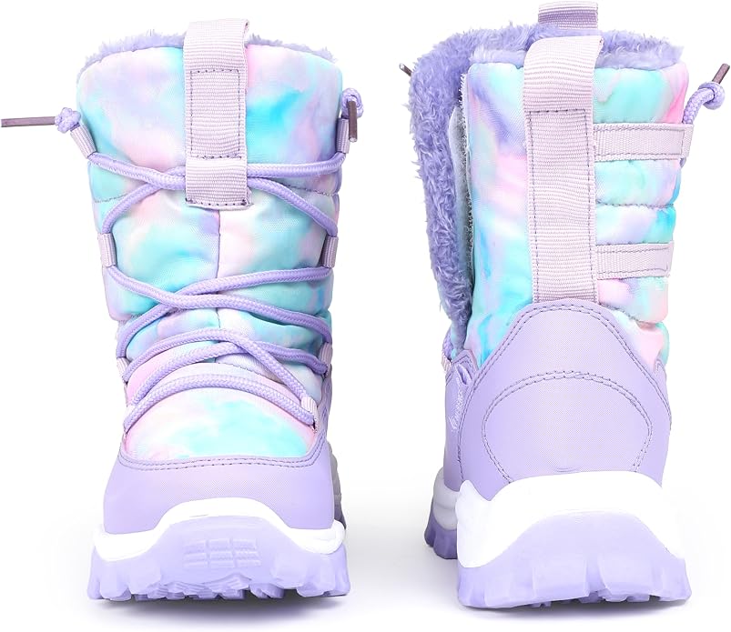 CIOR Winter Snow Boots for Boy and Girl Outdoor Waterproof with Fur Lined(Toddler/Little Kids)