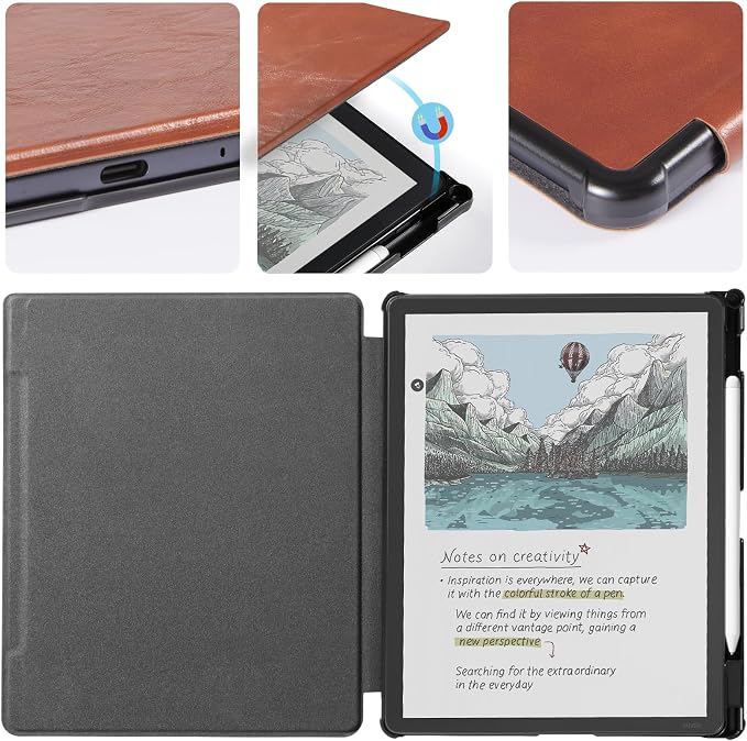 CoBak Case for 11" Kindle Scribe 3rd Generation 2025, Kindle Scribe Colorsoft - All New PU Leather Cover with Auto Sleep Wake, Pen Holder for Scribe 11" 2025 Released