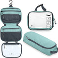 Toiletry Bag Kit 3 Piece Set: Hanging Travel Toiletry Bag + 311 TSA Cosmetic Liquid Bag + Accessory Organizer Pouch