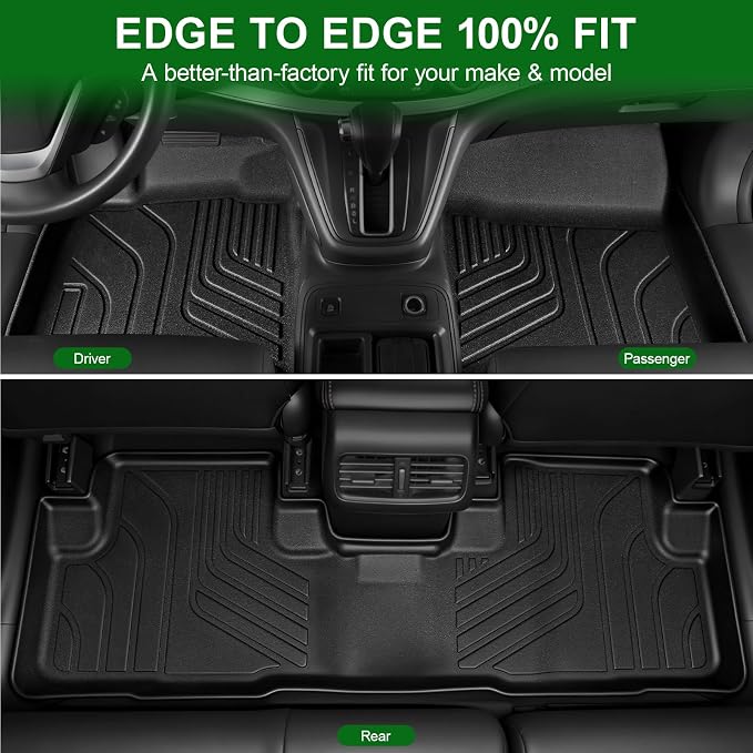 Floor Mats for 2012 2013 2014 2015 2016 Honda CRV CR-V LX, SE and EX (NOT for Touring or EX-L Models), TPE All Weather Durable Floor Liners for Honda CRV Accessories