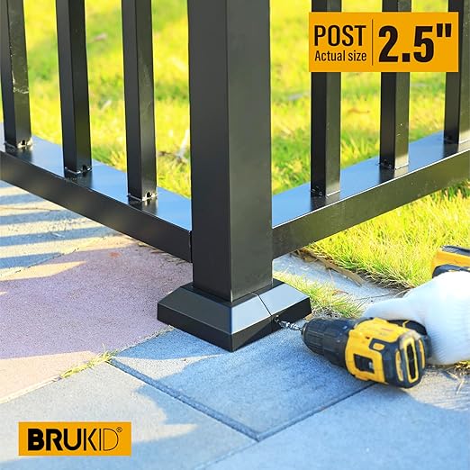 Post Base Cover, Split Type Post Skirt, for Indoor/Outdoor Iron Deck Railing, Stair Post Base Decorative Post Covers Skirt(8, Post-2.5" Base-4.5")