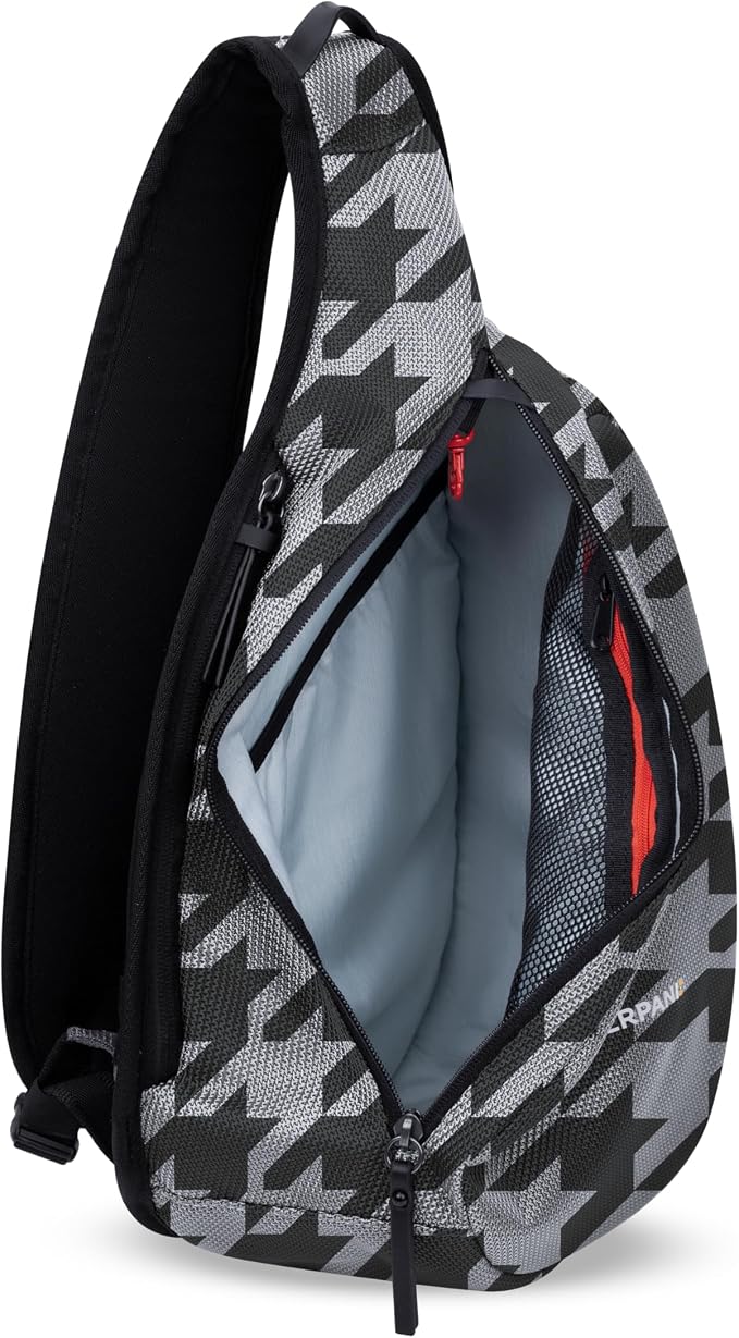 Sherpani Esprit, Anti Theft Sling Bag, Right-Handed Sling Purse, 10L Travel Bag, Crossbody Backpack, Travel Gift, Fits 10 Inch Tablet (Houndstooth)
