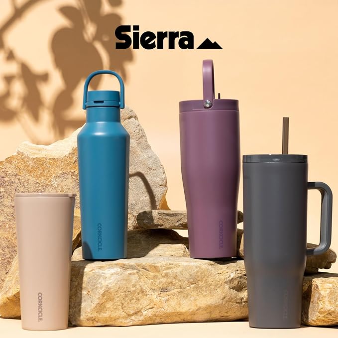 Corkcicle Sport Canteen - Keeps Drinks Cold 25 Hours - Stainless Steel Water Bottle - Triple-Insulated - Spill-Proof - Summer Drinkware Gift - Keeps Drinks Ice Cold - 20 oz - North Shore