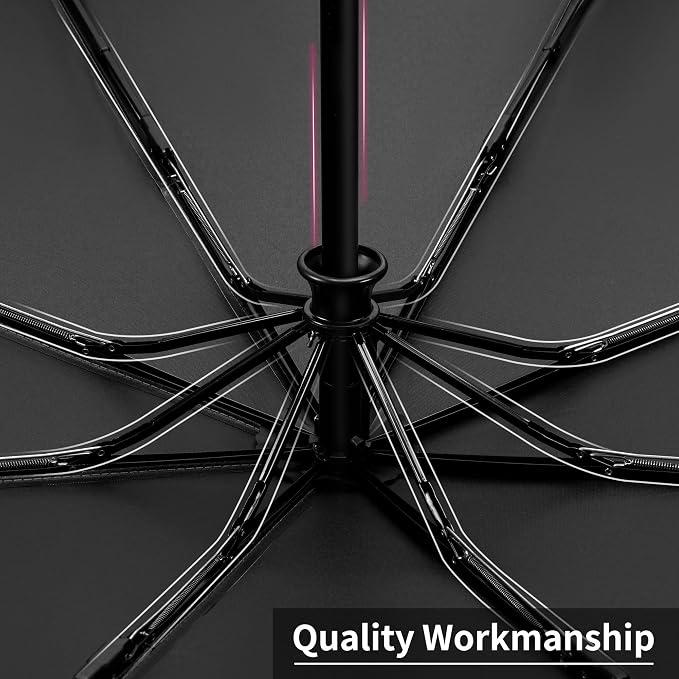 Seniny Windproof Travel Umbrella, Automatic Umbrellas for Rain, Portable & Compact Umbrellas for Backpack, Strong UV for Protection, Folding Small Sun Umbrella for Car, Walking