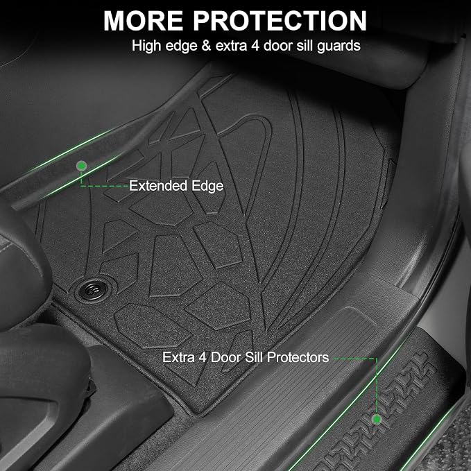 Floor Mats for Honda Passport 2026, TPE All Weather Durable Floor Liners Door Sill Guards for Passport Accessories