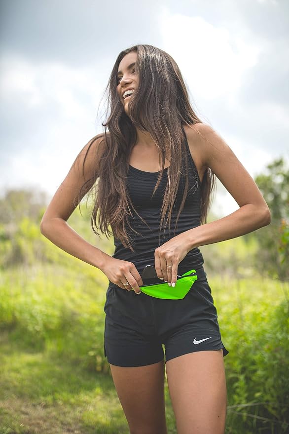 SPIbelt Running Belt Original for Women Men, Phone Holder for Running, Running Fanny Pack, Holder for Phone, Running Waist Pack, Adjustable Waist, [Fits All Phones]. Cloudy Grey with Black Zipper