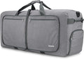 Gonex Large Foldable Travel Duffle Bag with Shoes Compartment, Packable Lightweight Water Repellent Duffel Bag for Camping Gym Weekender Bag