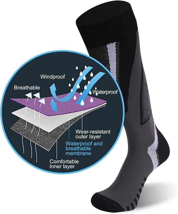 RANDY SUN Waterproof Breathable Knee High Kayaking Hunting Fishing Socks
