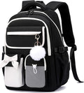 Girls Backpack School Bags Kids Elementary School Backpack for Girls Teens Cute Childrens Bookbags Casual Back Packs, Black