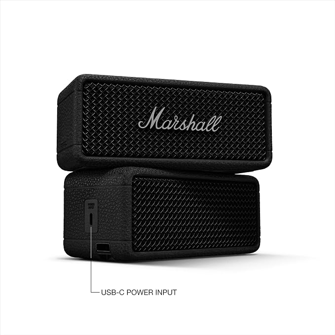 Marshall Emberton III Portable Bluetooth Speaker - Rugged Waterproof/Dust-Proof Design | Loud Stereo Sound, Deep Bass | Compact and Wireless for Travel and Outdoors - Black and Silver