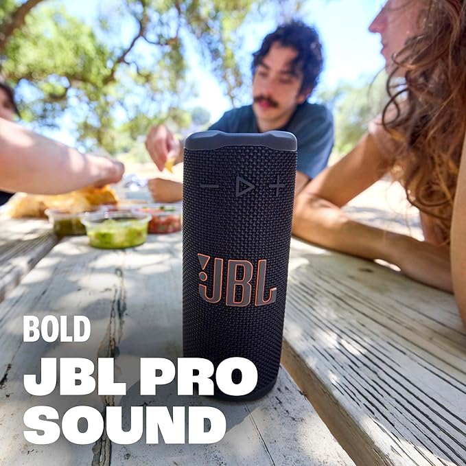 JBL Grip - Compact Bluetooth Speaker with Bold JBL Pro Sound and Ambient Light, up to 14 Hours of Playtime, Water, Dust and Drop-Proof (IP68), & Multi-Speaker Connection with Auracast™ (Squad)