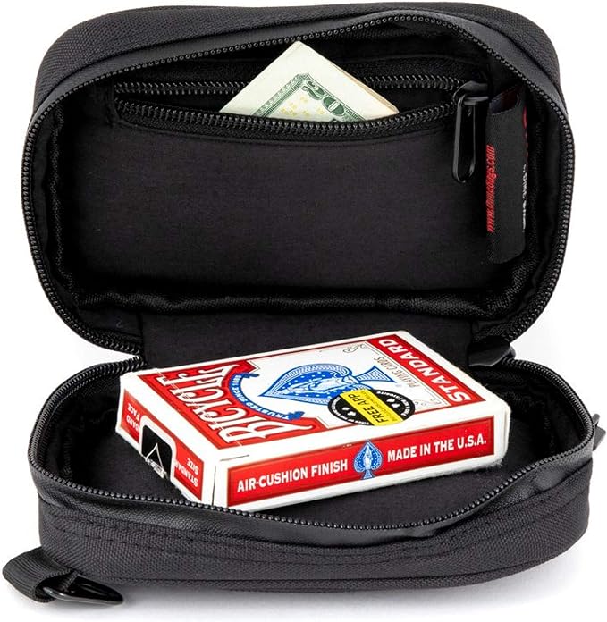 DIME BAGS Odor Sealing Padded Pouch, Carbon-Lined Smell Blocking Bag with Protective Interior for Glass & Gear, Water-Resistant Exterior, Low-Profile & Discreet (7 Inch, Black)