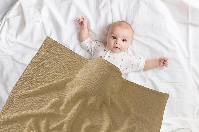 TADO MUSLIN 2-Pack Nursing Covers for Breastfeeding, 100% Organic Cotton Muslin Nursing Cover for Mom, Soft Breathable Breastfeeding Cover, Full Privacy Cover for Nursing, Regular Coverage Brown Beige