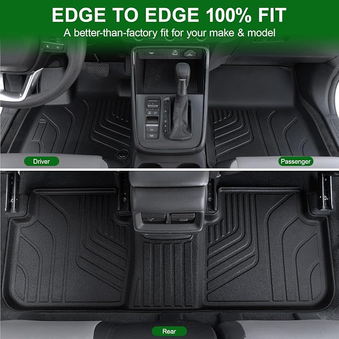 Floor Mats for 2023-2025 2026 Honda CRV (Include Gas and Hybrid), TPE All Weather Durable Floor Liners with Door Sill Guards for Honda CRV SE LX EX EX-L Sport Sport-L Touring HEV Accessories