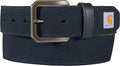 Carhartt Men's Casual Rugged Canvas Duck Belt, W/Antique Brass Buckle and Contrast Curdoroy Backing