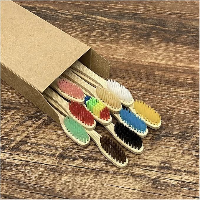 Manual Toothbrush 10PCS Colorful Toothbrush Set Soft Bristle Teeth Whitening Toothbrushes Soft Care Toothbrush(5 Adult 5 Kids)