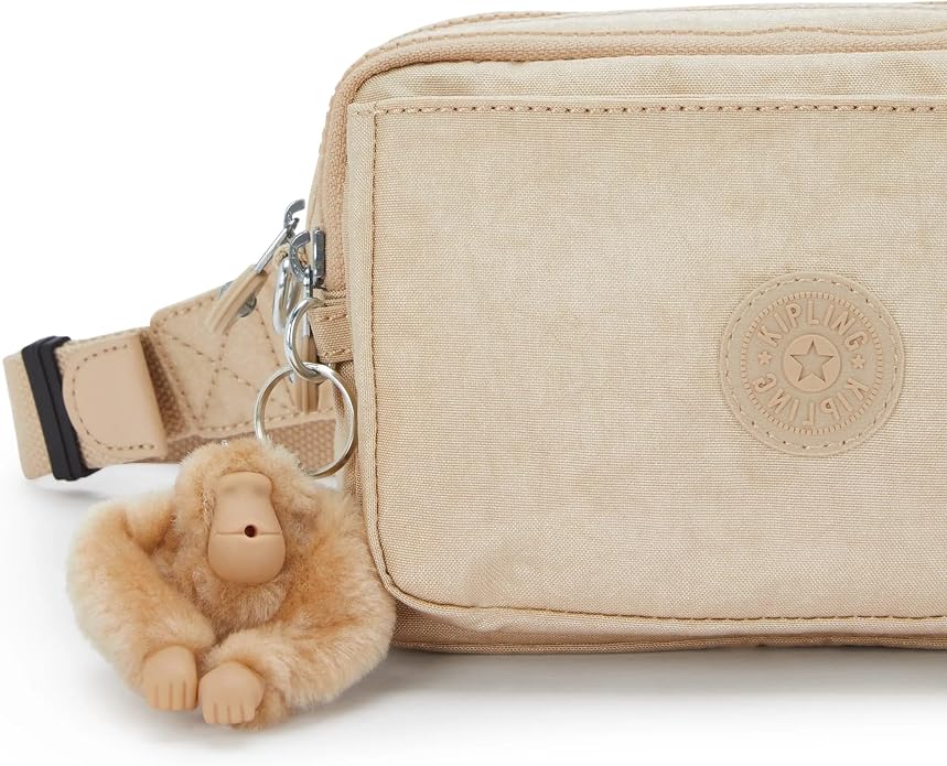 Kipling Women’s Abanu Multi Crossbody Bag, Lightweight, Adjustable Nylon Waist Pack with Multi-Compartment Zip Pockets