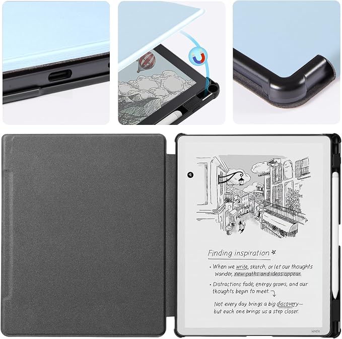 CoBak Case for 11" Kindle Scribe 3rd Generation 2025, Kindle Scribe Colorsoft - All New PU Leather Cover with Auto Sleep Wake, Pen Holder for Scribe 11" 2025 Released