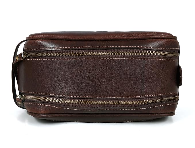 Leather Toiletry Travel Pouch Leather Waterproof Dopp Kit By Aaron Leather Goods