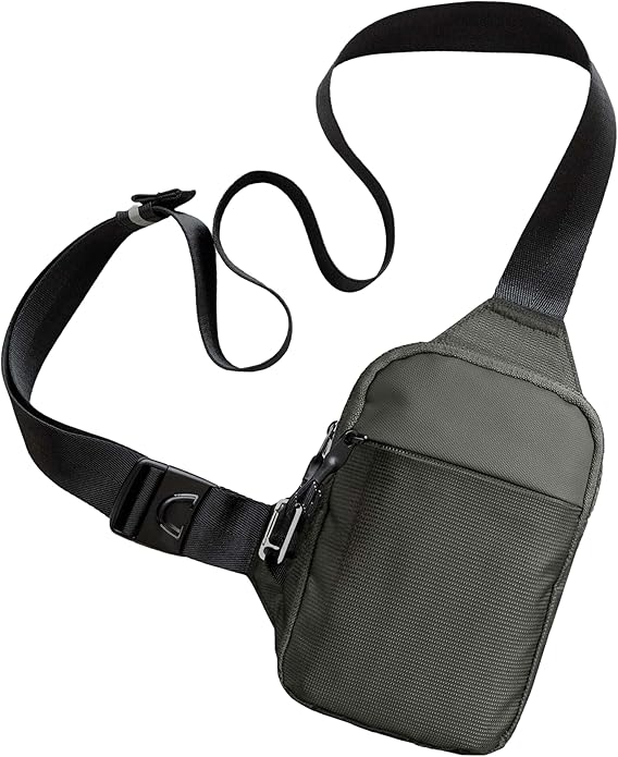 Travel Sling Bag for Men & Women - Small Water Resistant Crossbody Multipocket Chest Bag with Anti-Theft