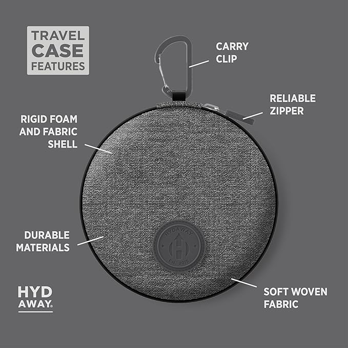 HYDAWAY Hydration Travel Pack - 17oz Collapsible Water Bottle with Flip-Top Lid and Protective Travel Case - BPA-Free, Leak-Resistant, and TSA-Friendly for Commuting, Hiking, and Traveling