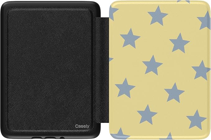 Casely Kindle Case | Shine Bright | Butter Yellow Stars | 7” Kindle Colorsoft and 7” Kindle Paperwhite (12th Gen)