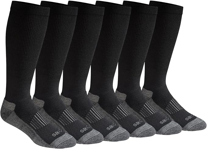 Dickies Men's Light Compression Comfort Over-The-Calf Socks, Available in M-XXL (2, 4 Pairs)