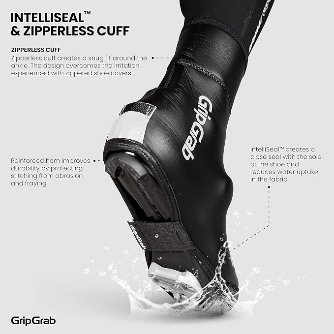 GripGrab Arctic Waterproof Deep Winter Road Bike Overshoes Warm Thermal Fleece Lined Cold Weather Cycling Shoe Covers