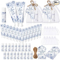24 Sets Something Blue Before I Do Bridal Shower Hand Cream and Lip Balm Gift Bulk Blue Floral Wedding Favors Travel Size Hand Lotion and Lip Balm Wedding Bridal Shower Party Supplies for Guest