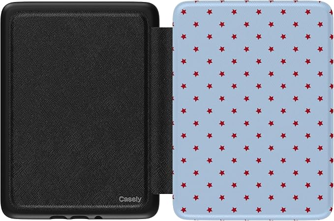 Casely Kindle Case | Tiny Stars | Red & Blue | 7” Kindle Colorsoft and 7” Kindle Paperwhite (12th Gen)