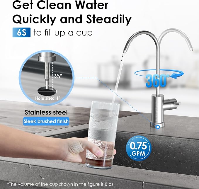 Waterdrop RF10-CM Water Filter Replacement for Waterdrop 10UB-CM/10UA/10UB Under Sink Water Filter, Reduces 99% Chloramine, Chlorine, Bad Taste & Odor, NSF/ANSI 42 Certified