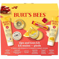 Burt's Bees Mothers Day Gifts Ideas, Tips and Toes Kit, 6 Travel Size Products - Pomegranate Moisturizing Lip Balm, 2 Hand Creams, Foot Cream, Cuticle Cream, and Hand Salve