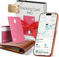 SPOTMINDERS Apple MFi Certified Credit Card Wallet Tracker PRO Pink (iOS Only) Travel Essentials for Women Works with Apple Find My Rechargeable Tracking Card IP68 0.07in Slim Item Finder for Passport