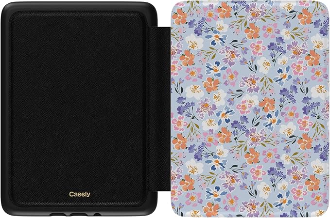 Casely Kindle Case | Poppy Meadows | Pastel Floral | Compatible with 7" Kindle Colorsoft and 7" Kindle Paperwhite (12th Gen 2024 Edition)