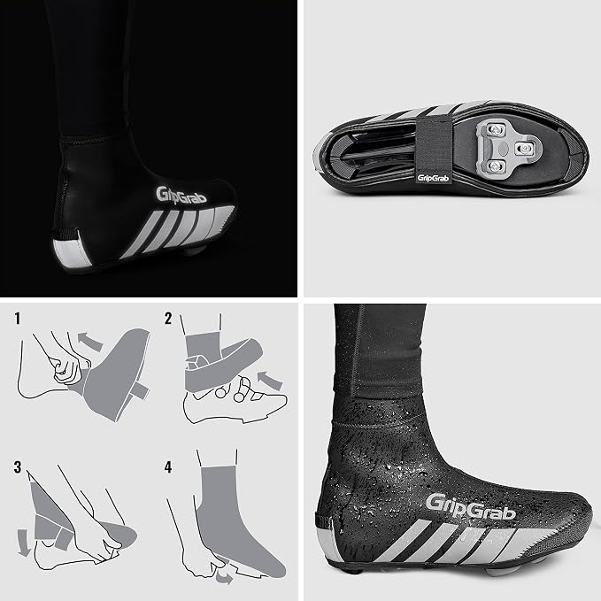 GripGrab RaceThermo Waterproof Winter Road Bike Overshoes Windproof Thermal Cold Weather Neoprene Cycling Shoe Covers