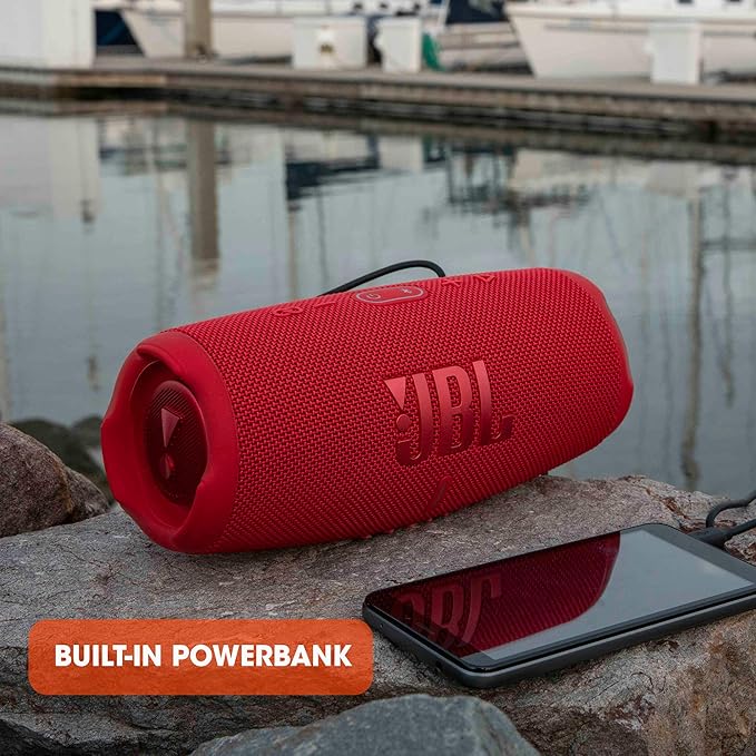 JBL CHARGE 5 - Portable Waterproof (IP67) Bluetooth Speaker with Powerbank USB Charge out, 20 hours playtime, JBL Partyboost (Squad)