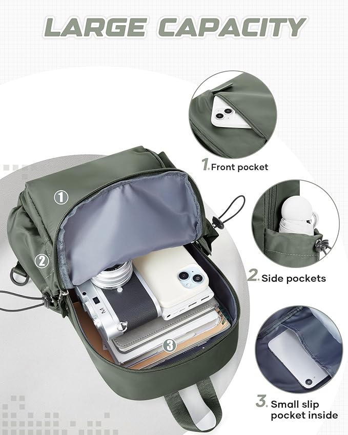 SEAFEW Sling Crossbody Bag for Men Women, Green