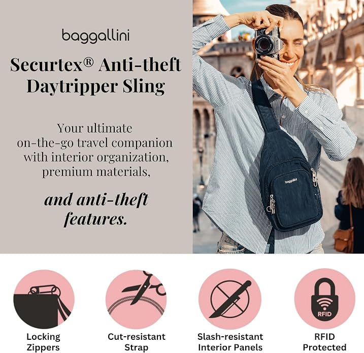 Baggallini Securtex Anti-Theft Daytripper Sling
