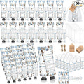 50 Sets 200 Pcs Cowboy Baby Shower Gifts Bulk Hand Lotion and Lip Balm Party Favors a Little Cowboy Is on The Way Theme Baby Shower Travel Size Hand Lotion and Lip Balm with Organza Bags Tags