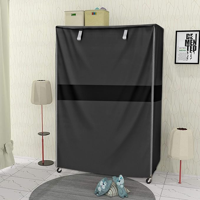 Wire Shelf Cover 36x18x54, Dustproof Storage Rack Cover with Zipper | Heavy Duty 600D Shelving Unit Cover for Garage Pantry Laundry and Indoor Organization
