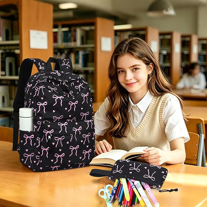 LEDAOU Backpack for Girls School Bag Kids Bookbag Teen Backpack Set Daypack with Lunch Bag and Pencil Case | Kids, Bookbag, Daypack, with Lunch Bag, and Pencil Case