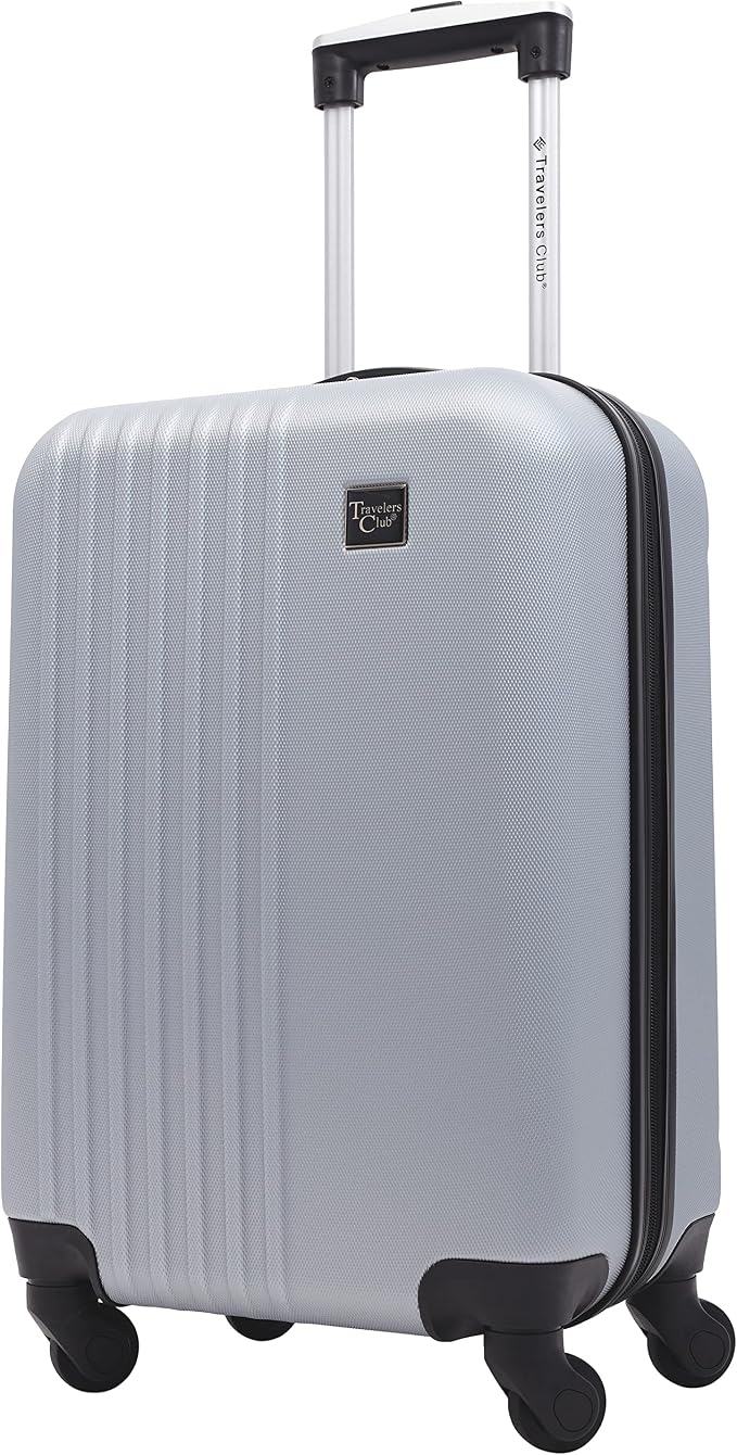 Travelers Club Cosmo Luggage, Silver-2 Piece Set (28"/20")