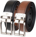 DOCKERS Men's Two-in-one Reversible Rotative Buckle Everyday Casual Dress Belt (Regular and Big & Tall Sizing)