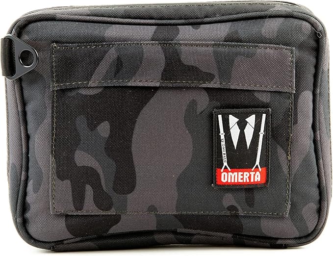 DIME BAGS Odor Sealing Padded Pouch, Carbon-Lined Smell Blocking Bag with Protective Interior for Glass & Gear, Water-Resistant Exterior, Low-Profile & Discreet (10 Inch, Camo)