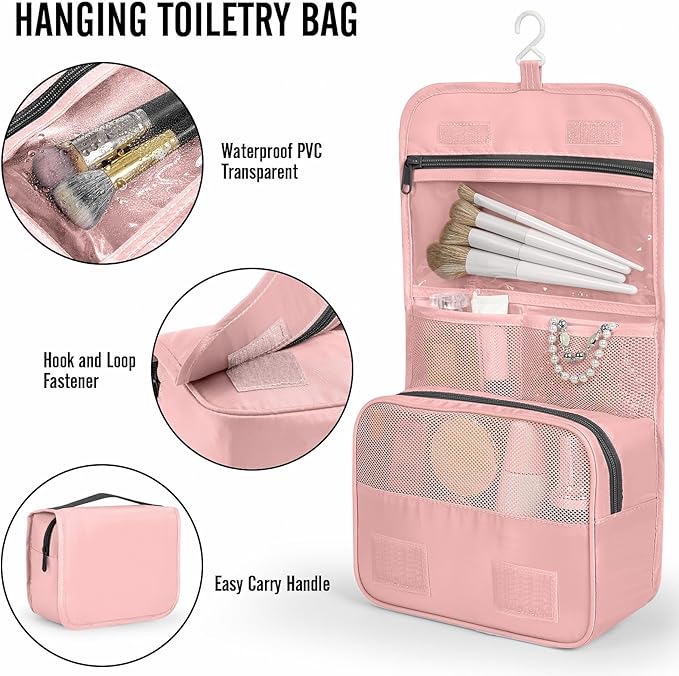 Veken 8 Set Packing Cubes for Travel Essentials, Suitcase Organizer Bags in 4 Sizes, Carry-On Luggage Accessories with Large Laundry Bag & Passport Holder, Must-Have for Airplane, Road Trip & Camping