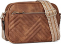 BOSTANTEN Quilted Crossbody Bags for Women Vegan Leather Purses Shoulder Handbags with Wide Strap