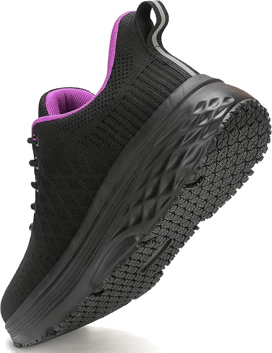AVW Womens Non Slip Work Shoes Water Resistant Walking Sneakers Food Service Chef Kitchen Shoes