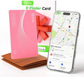 2026 [Apple MFi Certified] (iOS Only) Wallet Tracker Card, Rechargeable Thin Finder, Works with Apple Find My (iOS Only), Item Locator for Luggage Tags, Passports, Phone (Pink, 1)