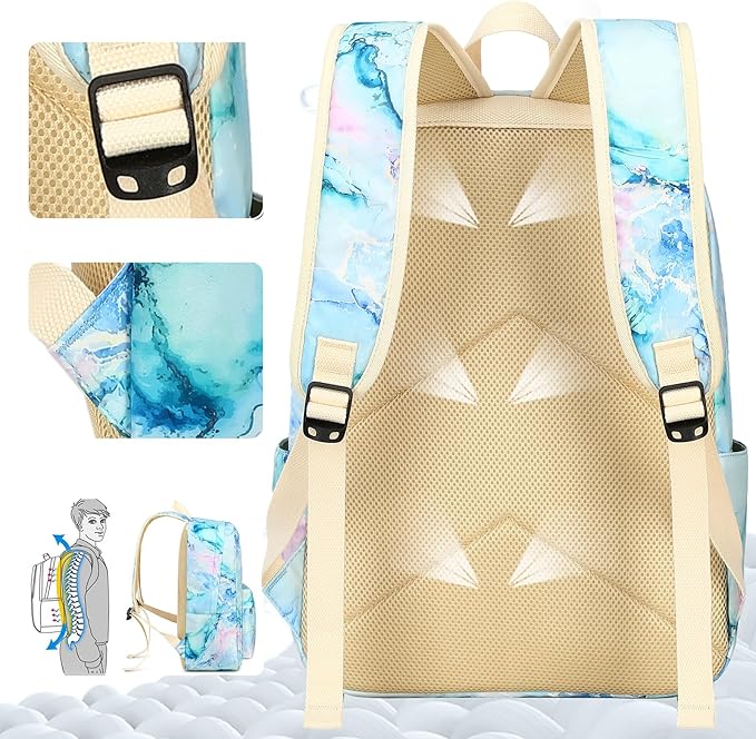 LEDAOU Backpack for Girls School Bag Kids Bookbag Teen Backpack Set Daypack with Lunch Bag and Pencil Case | Kids, Bookbag, Daypack, with Lunch Bag, and Pencil Case