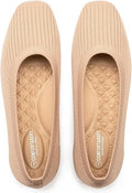 Frank Mully Women's Flats Square Toe Flats Comfortable Slip on Washable Ballet Flats Shoes for Women Dressy Work